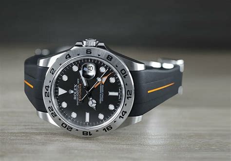 rolex explorer ii rubber strap|The Ultimate Rubber Strap for Rolex Explorer II – 216570.